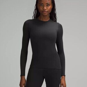 Wundermost Ultra-Soft Nulu Crewneck Long-Sleeve Shirt in Black